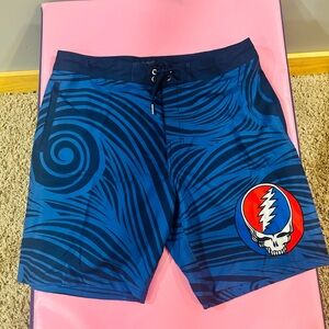 Grateful Dead Blue Swirl Board Shorts